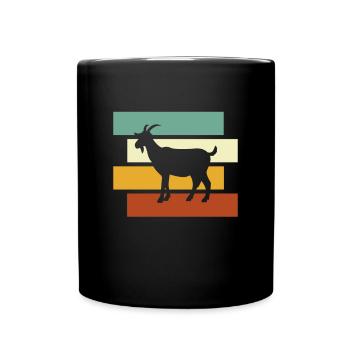 Chèvre Rétro - Mug uni - noir - Devant