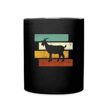 Chèvre Rétro - Mug uni - noir - Devant