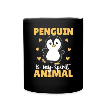 Le pingouin est mon animal spirituel - pingouin mignon - Mug uni - noir - Devant