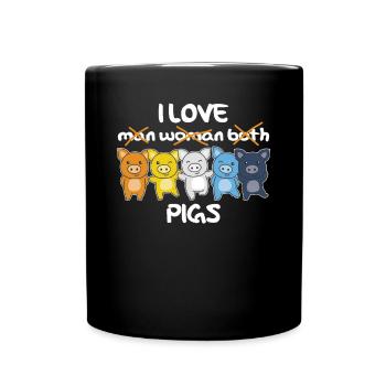 Aroace Flag Pride LGBTQ cochon mignon - Mug uni - noir - Devant