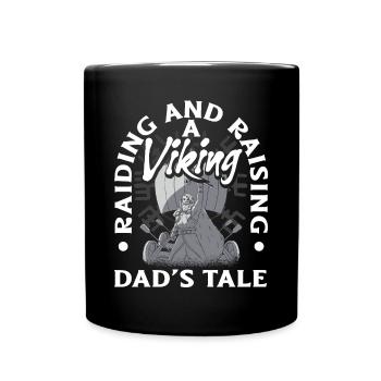 Piller et élever le conte d’un père viking - Mug uni - noir - Devant