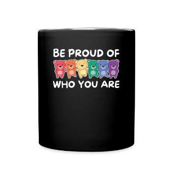 Drapeau arc-en-ciel Gay Pride LGBTQ Ours - Mug uni - noir - Devant