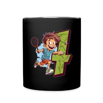 I' Badminton Kid - Badminton - Full Colour Mug - black - Front