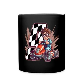 I'm 9 Gokart Kid - Kart Racing - Full Colour Mug - black - Front