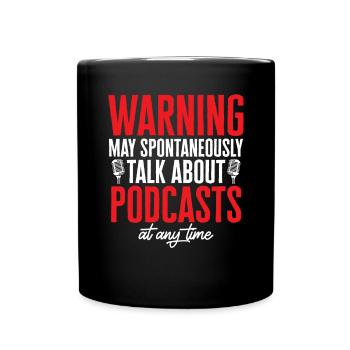 Podcaster Podcast - Full Colour Mug - black - Front