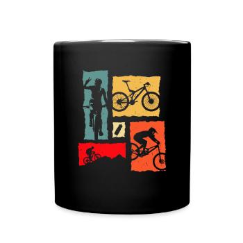 Vélo de montagne Rétro - Mug uni - noir - Devant