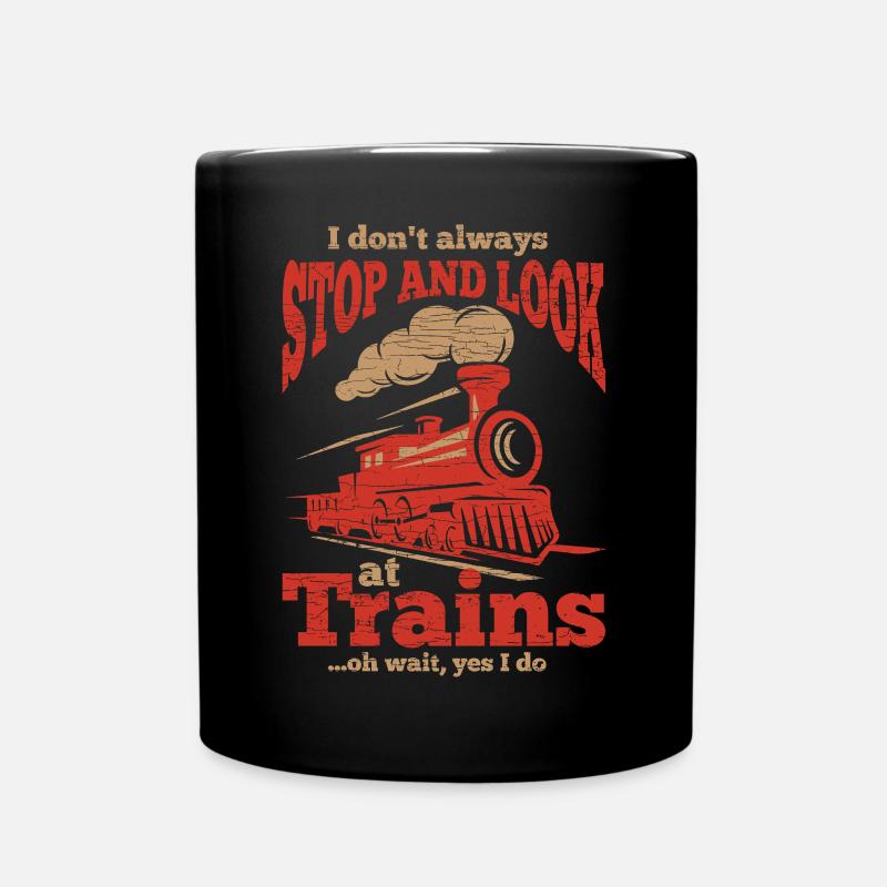 Lokomotive Eisenbahn Modelleisenbahn - Tasse einfarbig - Schwarz