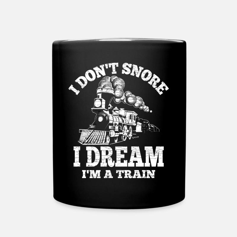 Dampflokomotive Eisenbahn Lokomotive - Tasse einfarbig - Schwarz