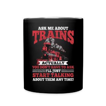 Eisenbahn Modelleisenbahn - Tasse einfarbig - Schwarz - Vorne