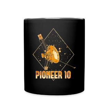 Pioneer 10 Raumsonde - Tasse einfarbig - Schwarz - Vorne