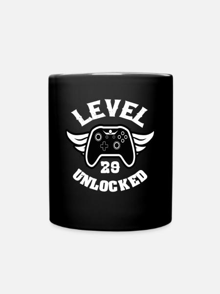 Level 29 Unlocked 29 Geburtstag - Tasse einfarbig - Schwarz