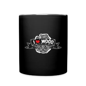 Holzfäller Förster - Tasse einfarbig - Schwarz - Vorne