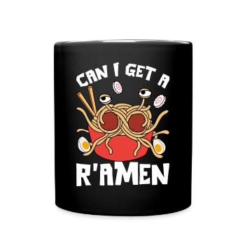 Monstre spaghetti volant FSM Pastafarian - Mug uni - noir - Devant