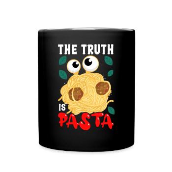 Monstre spaghetti volant FSM Pastafarian - Mug uni - noir - Devant