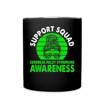 Équipe de soutien Syndrome de paralysie cérébrale - Mug uni - noir - Devant