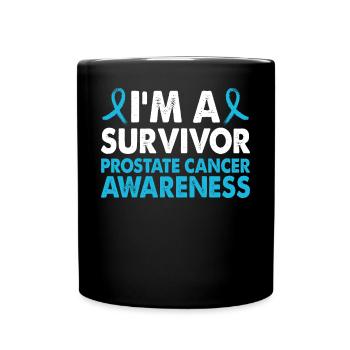 Prostate Cancer Awareness Month for Survivors - Full Colour Mug - black - Front