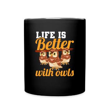 Ornithologist Nocturnal Bird Life Is Better With O - Tasse einfarbig - Schwarz - Vorne
