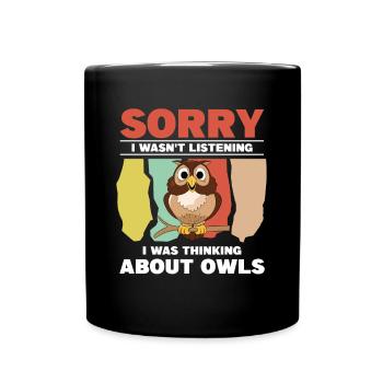 Birds Of Prey Ornithologue Rétro Penser à O - Mug uni - noir - Devant