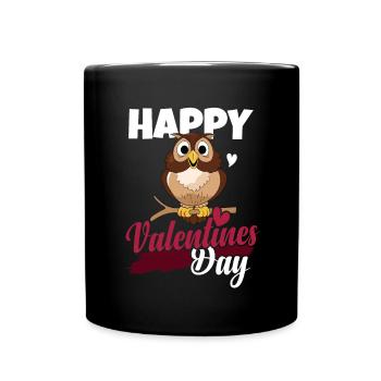 Happy Valentines Day Birds Of Prey Ornithologist O - Tasse einfarbig - Schwarz - Vorne