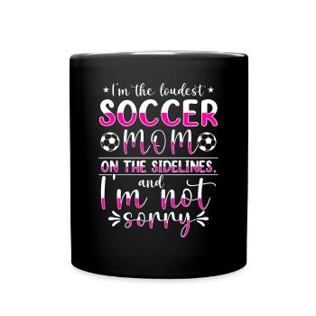 Fußball-Mutter Gameday Soccer Mom - Full Colour Mug - black - Front