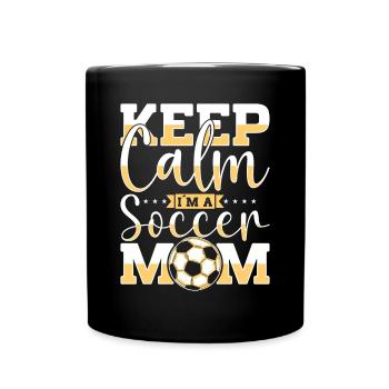 Fußball-Mutter Gameday Soccer Mom - Full Colour Mug - black - Front