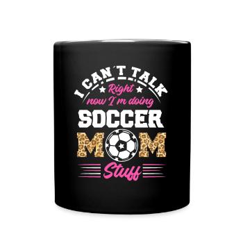 Fußball-Mutter Gameday Soccer Mom - Full Colour Mug - black - Front