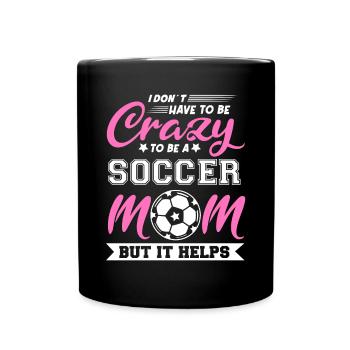 Fußball-Mutter Gameday Soccer Mom - Full Colour Mug - black - Front