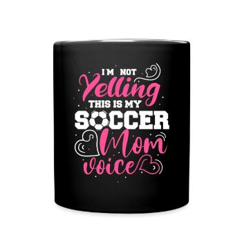 Fußball-Mutter Gameday Soccer Mom - Full Colour Mug - black - Front
