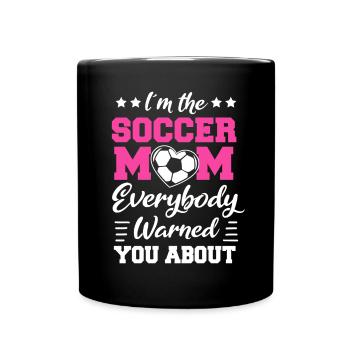 Fußball-Mutter Gameday Soccer Mom - Full Colour Mug - black - Front