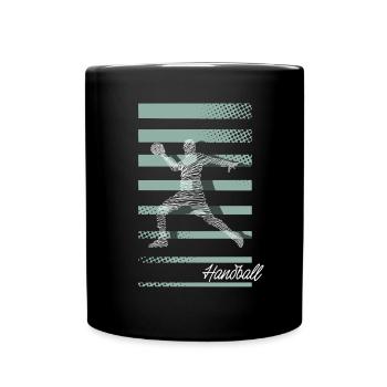 Handball Handballer - Tasse einfarbig - Schwarz - Vorne