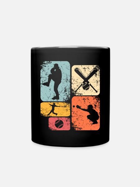 Baseball - Tasse einfarbig - Schwarz