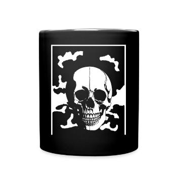 Horror Skull Skull Art Skull Gothic Heavy Metal - Full Colour Mug - black - Front