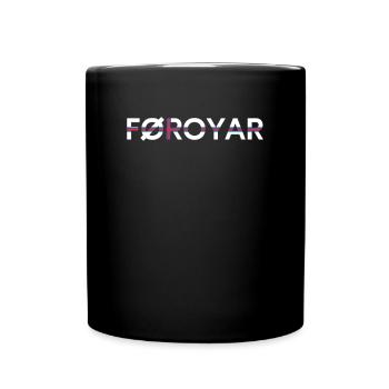 Faroe Islands, Flag Faroe Islands - Full Colour Mug - black - Front