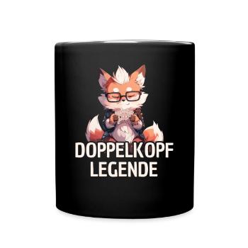 Doppelkopf Legende - Tasse einfarbig - Schwarz - Vorne