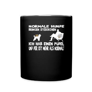 Hundezubehör Pudel Hundebesitzer - Tasse einfarbig - Schwarz - Vorne