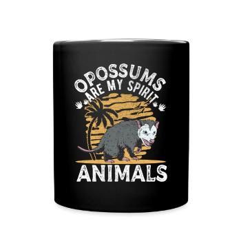 Opossum Spirit Animal Possum Marsupial - Mug uni - noir - Devant