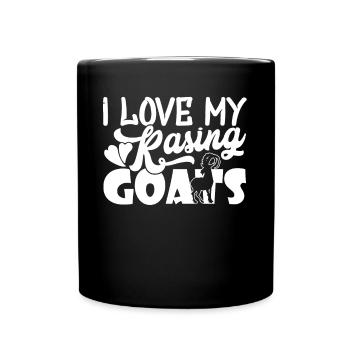 Goat I Love My Raising Goats - Full Colour Mug - black - Front