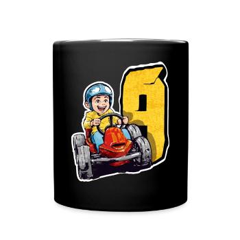 I'm 9 Gokart Kid - Kart Racing - Full Colour Mug - black - Front
