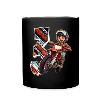 Je suis 3 Motocross Kid - Motocross - Mug uni - noir - Devant