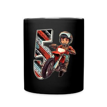 Je suis 5 Motocross Kid - Motocross - Mug uni - noir - Devant