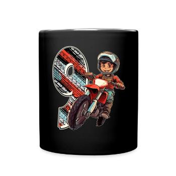J’ai 9 ans Motocross Kid - Motocross - Mug uni - noir - Devant