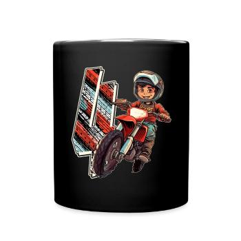 Je suis 4 Motocross Kid - Motocross - Mug uni - noir - Devant