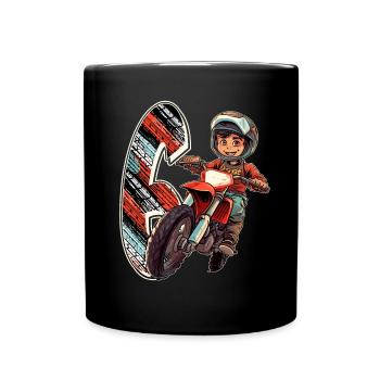 Je suis 6 Motocross Kid - Motocross - Mug uni - noir - Devant