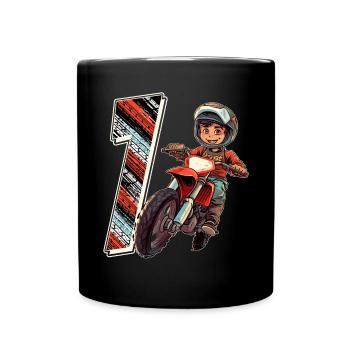 Je suis 7 Motocross Kid - Motocross - Mug uni - noir - Devant