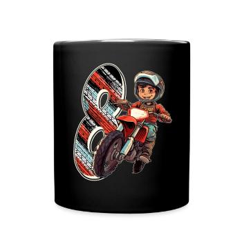 Je suis 8 Motocross Kid - Motocross - Mug uni - noir - Devant