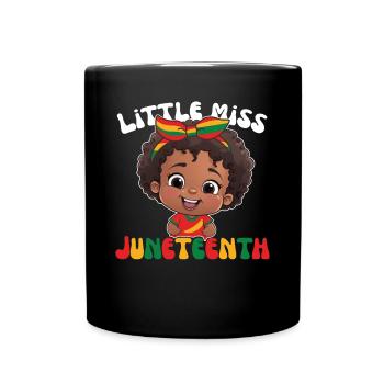 petite miss Juneteenth Black Girl Celebrating 1865 - Mug uni - noir - Devant