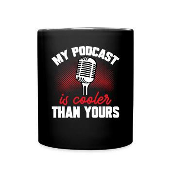 Podcaster Podcast - Full Colour Mug - black - Front
