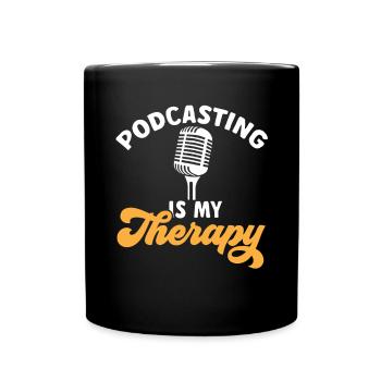 Podcaster Podcast - Full Colour Mug - black - Front