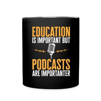 Podcaster Podcast - Full Colour Mug - black - Front