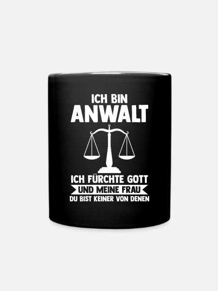 Jurist Anwalt - Tasse einfarbig - Schwarz
